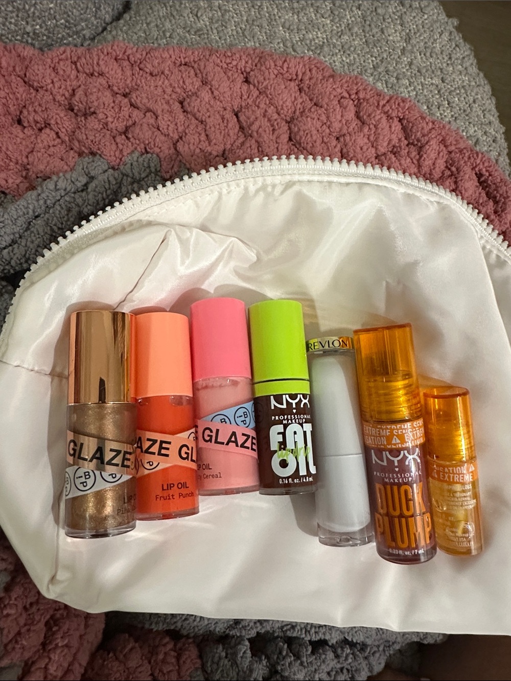 NYX & Assorted Lip Oil & Plumping Gloss Set - Pink, Orange, Lime, Bronze